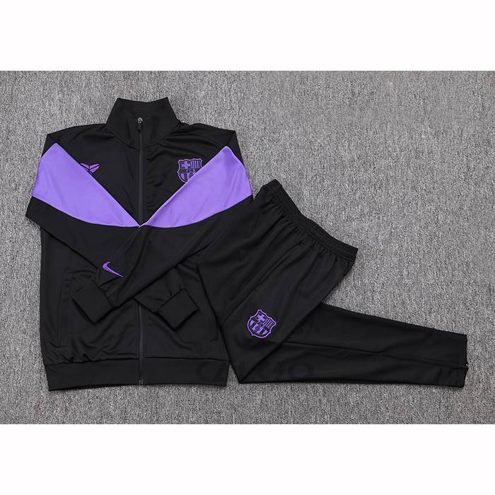 Tuta da Track di Giacca FC Barcellona Bambino 2025-2026 Nero Purpura